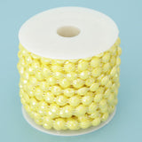 Max 10mm DIY Half Round Bead Garland Spool Beads Craft Wedding Decor Yellow