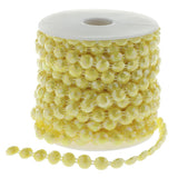 Max 10mm DIY Half Round Bead Garland Spool Beads Craft Wedding Decor Yellow