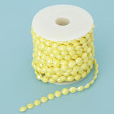 Max 10mm DIY Half Round Bead Garland Spool Beads Craft Wedding Decor Yellow