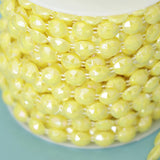 Max 10mm DIY Half Round Bead Garland Spool Beads Craft Wedding Decor Yellow