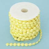 Max 10mm DIY Half Round Bead Garland Spool Beads Craft Wedding Decor Yellow