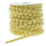 Max 10mm DIY Half Round Bead Garland Spool Beads Craft Wedding Decor Yellow