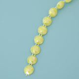Max 10mm DIY Half Round Bead Garland Spool Beads Craft Wedding Decor Yellow