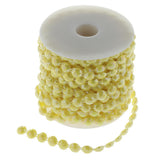 Max 10mm DIY Half Round Bead Garland Spool Beads Craft Wedding Decor Yellow