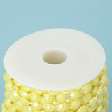 Max 10mm DIY Half Round Bead Garland Spool Beads Craft Wedding Decor Yellow