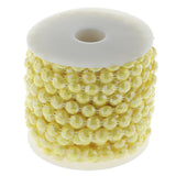 Max 10mm DIY Half Round Bead Garland Spool Beads Craft Wedding Decor Yellow