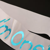 Max I'm one Girl's 1st Birthday Novelty Sash Blue word on white