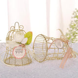 Max Gold Iron Bell Wedding Tin Bar Metal Candy Box Birthday Party Favors B