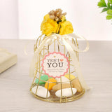 Max Gold Iron Bell Wedding Tin Bar Metal Candy Box Birthday Party Favors F