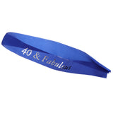 Max Gilding Silver Numbers Fabulous Sash for Birthday Anniversary Royal Blue 40