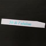 Max Gilding Blue Numbers Fabulous Satin Sash for Birthday Anniversary White 50