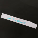 Max Gilding Blue Numbers Fabulous Satin Sash for Birthday Anniversary White 50