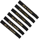 Max Gilding Gold Numbers Fabulous Satin Sash for Birthday Anniversary Black 30