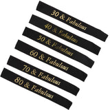 Max Gilding Gold Numbers Fabulous Satin Sash for Birthday Anniversary Black 30