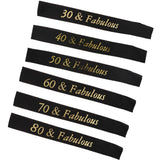 Max Gilding Gold Numbers Fabulous Satin Sash for Birthday Anniversary Black 30