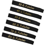 Max Gilding Gold Numbers Fabulous Satin Sash for Birthday Anniversary Black 30