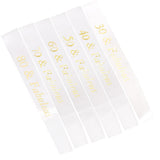 Max Gilding Gold Numbers Fabulous Satin Sash for Birthday Anniversary White 30