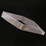 Max Gilding Gold Numbers Fabulous Satin Sash for Birthday Anniversary White 30