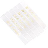 Max Gilding Gold Numbers Fabulous Satin Sash for Birthday Anniversary White 30