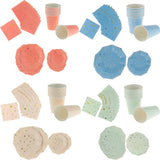 8 Pieces Gilding Star Disposable Paper Cup Birthday Tableware Dark Blue