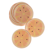Max 8 Pieces Gilding Fruit Lemon Paper Plates Disposable Party Cake Tray Orange
