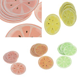 Max 8 Pieces Gilding Fruit Lemon Paper Plates Disposable Party Cake Tray Orange