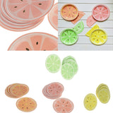 Max 8 Pieces Gilding Fruit Lemon Paper Plates Disposable Party Cake Tray Orange
