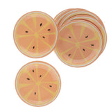 Max 8 Pieces Gilding Fruit Lemon Paper Plates Disposable Party Cake Tray Orange