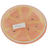 Max 8 Pieces Gilding Fruit Lemon Paper Plates Disposable Party Cake Tray Orange