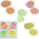 Max 8 Pieces Gilding Fruit Lemon Paper Plates Disposable Party Cake Tray Orange