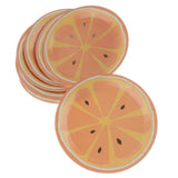 Max 8 Pieces Gilding Fruit Lemon Paper Plates Disposable Party Cake Tray Orange