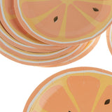 Max 8 Pieces Gilding Fruit Lemon Paper Plates Disposable Party Cake Tray Orange