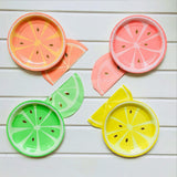 Max 8 Pieces Gilding Fruit Lemon Paper Plates Disposable Party Cake Tray Orange
