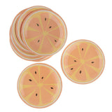 Max 8 Pieces Gilding Fruit Lemon Paper Plates Disposable Party Cake Tray Orange
