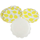 Max 8pcs Lemon Paper Plates Birthday Party Baby Shower Tableware DIY  9 inch