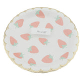 Max 8 Pieces Gilding Strawberry Paper Plates Disposable Party Cake Tray 7 Inch