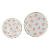 Max 8 Pieces Gilding Strawberry Paper Plates Disposable Party Cake Tray 7 Inch