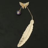 Max Retro Butterfly Metal Bookmark Stationery Movie Book Mark Kids Gift Golden F