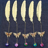 Max Retro Butterfly Metal Bookmark Stationery Movie Book Mark Kids Gift Golden F