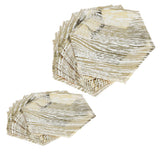 Max 8pcs Hexagonal Paper Plates Birthday Wedding Party Tableware Decor 8 inch