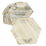 Max 8pcs Hexagonal Paper Plates Birthday Wedding Party Tableware Decor 8 inch