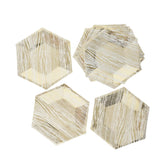 Max 8pcs Hexagonal Paper Plates Birthday Wedding Party Tableware Decor 8 inch