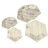 Max 8pcs Hexagonal Paper Plates Birthday Wedding Party Tableware Decor 8 inch