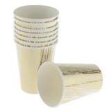Max 8pcs Paper Disposable Cups Birthday Wedding Party Table Decoration Gold