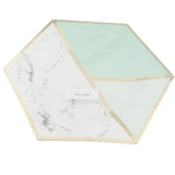 Max 8pcs Hexagon Paper Plates Disposable Wedding Birthday Party Tableware 26cm