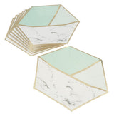 Max 8pcs Hexagon Paper Plates Disposable Wedding Birthday Party Tableware 26cm
