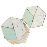 Max 8pcs Hexagon Paper Plates Disposable Wedding Birthday Party Tableware 26cm