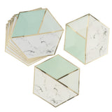 Max 8pcs Hexagon Paper Plates Disposable Wedding Birthday Party Tableware 26cm