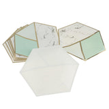 Max 8pcs Hexagon Paper Plates Disposable Wedding Birthday Party Tableware 26cm