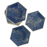 Maxbell 8 Pieces Hexagonal Disposable Paper Plate Tableware for Wedding Party 23cm